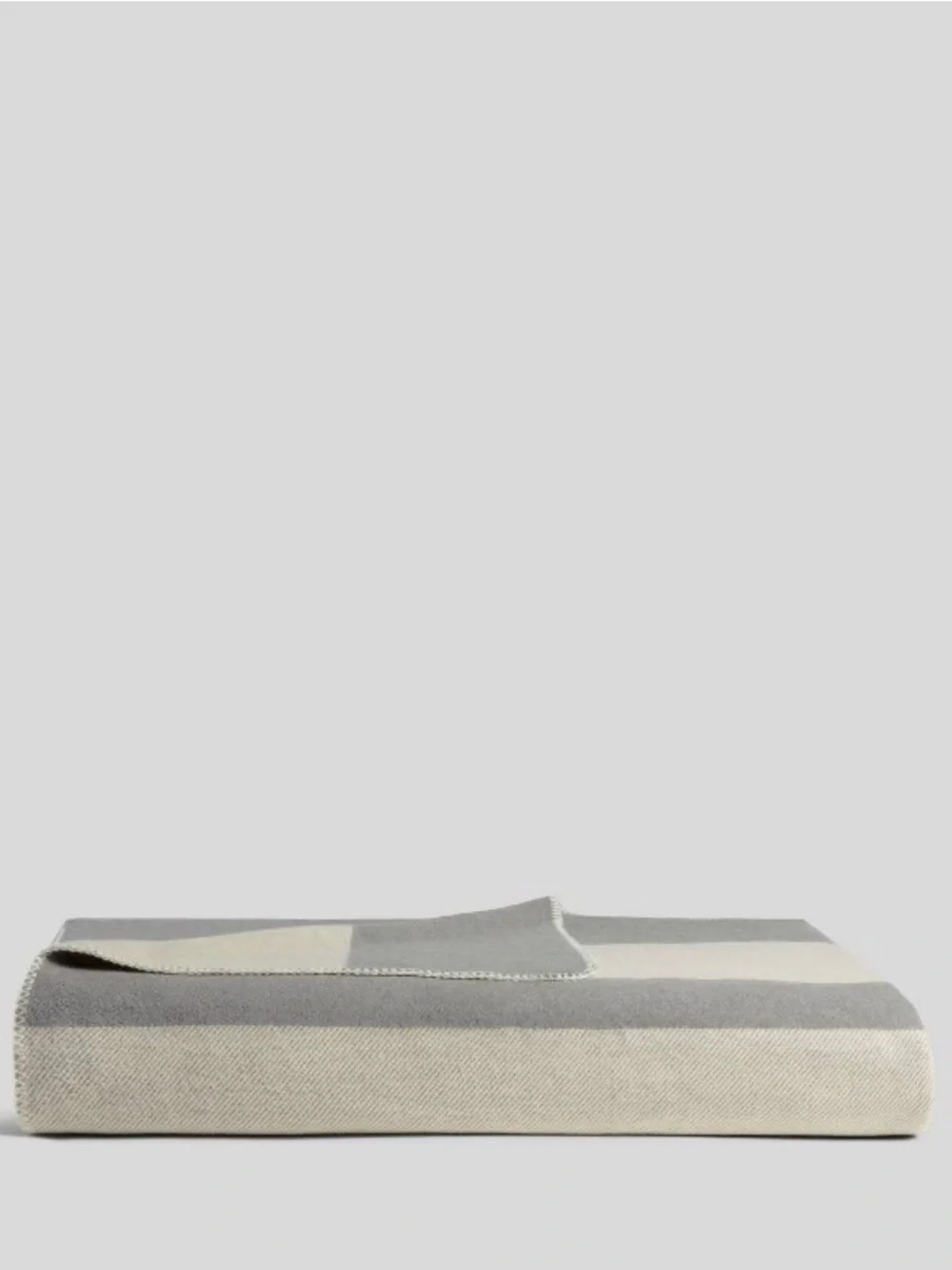 Parachute X Target Border Stripe Cotton Bed Blanket Heathered Gray •Queen/King•